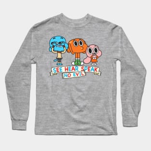 Gumball Darwin Anais No Evil Long Sleeve T-Shirt